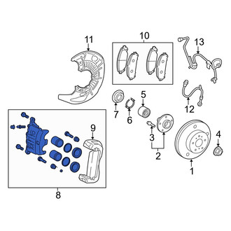 Toyota OE - Front Left Disc Brake Caliper