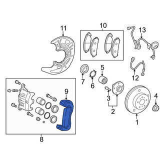 Toyota OE - Front Left Disc Brake Caliper Bracket