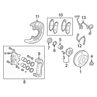 Toyota OE - Front Suspension - Brake Components