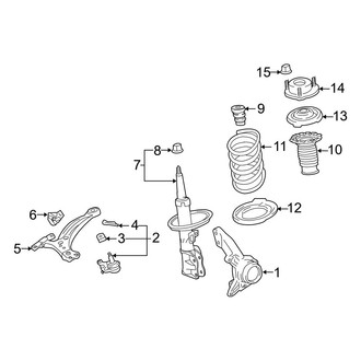 Toyota OE - Front Suspension - Suspension Components (Hybrid Limited / LE / LE Plus / Limited / XLE)