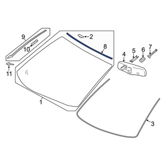 Toyota OE - Front Upper Windshield Molding