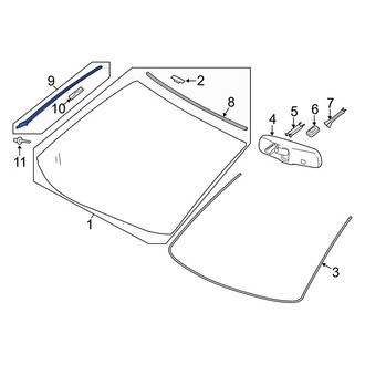 Toyota OE - Front Left Windshield Molding