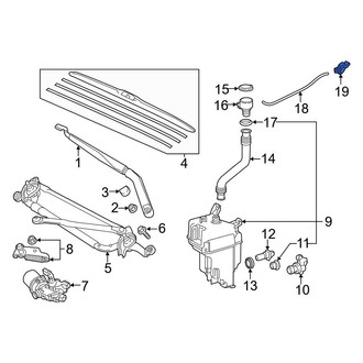 Toyota OE - Front Windshield Washer Nozzle