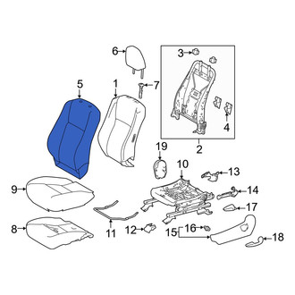 Toyota OE - Front Left Seat Back Cushion Cover
