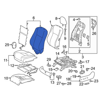 Toyota OE - Front Left Seat Back Cushion Cover