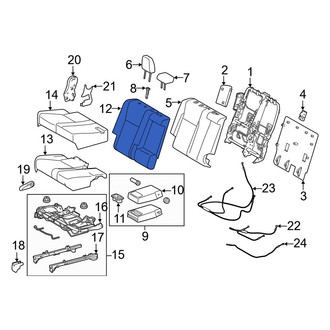 Toyota OE - Center Right Seat Back Cushion Cover