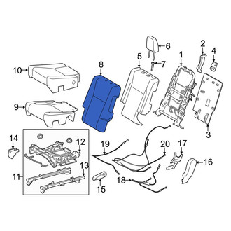 Toyota OE - Center Left Seat Back Cushion Cover