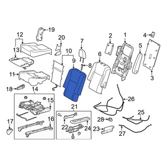 Toyota OE - Center Left Seat Back Cushion Cover