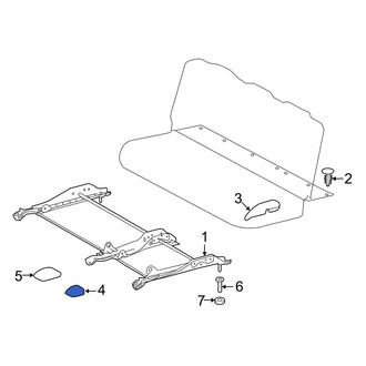 Toyota OE - Rear Outer Seat Track Cover