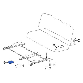 Toyota OE - Rear Inner Seat Track Cover