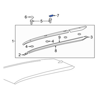 Toyota OE - Center Roof Luggage Carrier Side Rail Cap