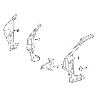 Toyota OE - Pillars, Rocker & Floor - Hinge Pillar