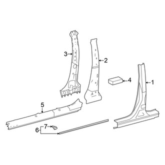 Toyota OE - Pillars, Rocker & Floor - Center Pillar & Rocker