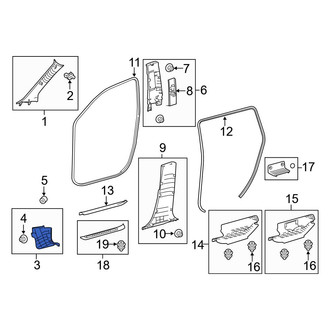 Toyota OE - Left Kick Panel Trim