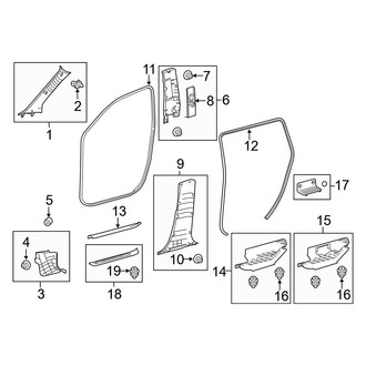 Toyota OE - Pillars, Rocker & Floor - Interior Trim