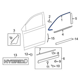 Toyota OE - Front Left Door Reveal Molding