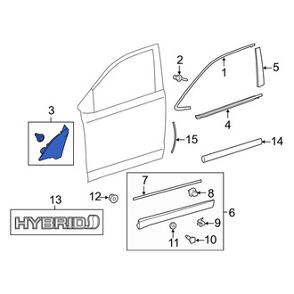 Toyota OE - Front Right Upper Outer Door Trim Molding