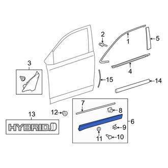 Toyota OE - Front Left Door Molding