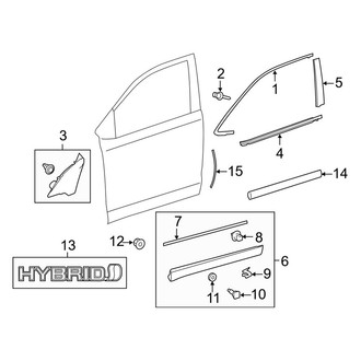 Toyota OE - Front Door - Exterior Trim