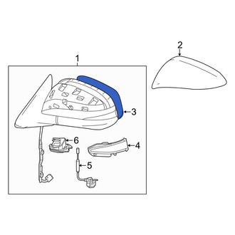 Toyota OE - Front Right Door Mirror Glass