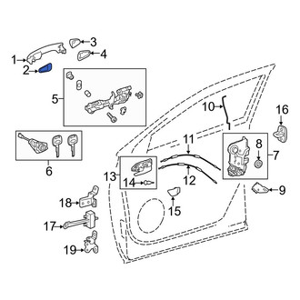 Toyota OE - Front Outer Exterior Door Handle Pad