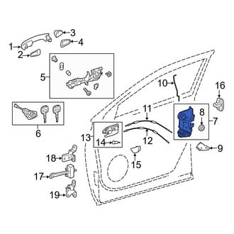 Toyota OE - Front Left Door Latch Assembly