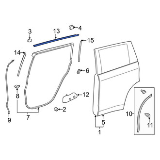 Toyota OE - Rear Left Black Out Tape