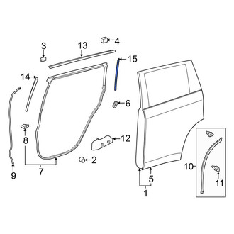 Toyota OE - Rear Left Black Out Tape