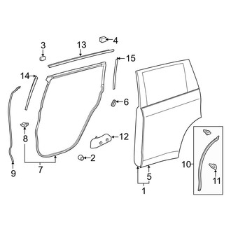 Toyota OE - Rear Door - Door & Components
