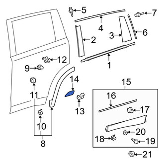 Toyota OE - Rear Left Stone Guard