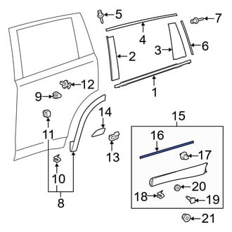 Toyota OE - Door Molding Gasket