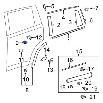 Toyota OE - Door Molding Clip