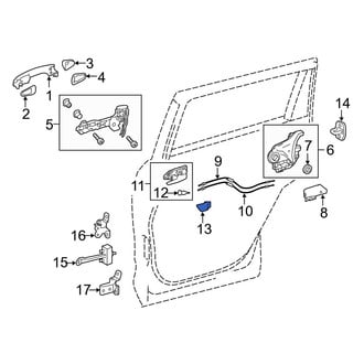 Toyota OE - Rear Left Interior Door Handle Screw Cap