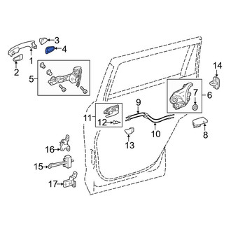 Toyota OE - Exterior Door Handle Cover Gasket