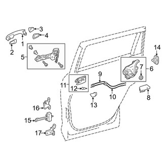 Toyota OE - Rear Door - Lock & Hardware
