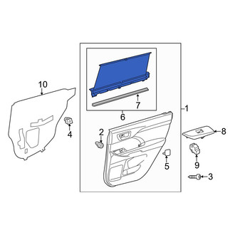 Toyota OE - Rear Left Door Glass Sunshade