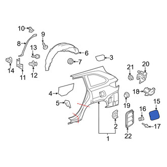 Toyota OE - Rear Left Fuel Filler Door