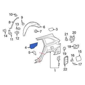 Toyota OE - Rear Right Quarter Panel Insulator
