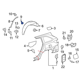 Toyota OE - Wheel Arch Molding Screw