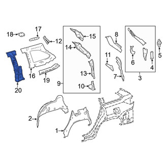 Toyota OE - Rear Left Body C-Pillar Reinforcement