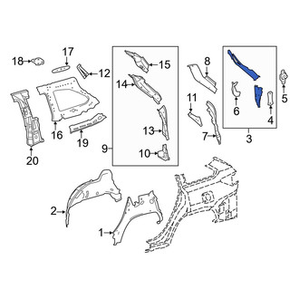 Toyota OE - Left Body D-Pillar
