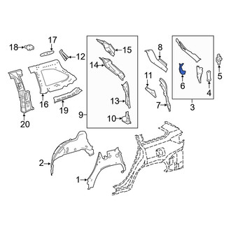 Toyota OE - Rear Right Tail Light Pocket