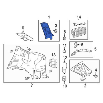Toyota OE - Rear Left Lower Interior Quarter Panel Trim Panel