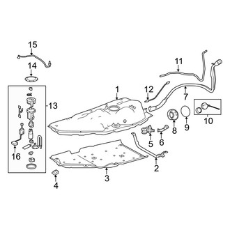 Toyota OE - Fuel System Components (Engine), (Hybrid LE / Hybrid Limited / Hybrid XLE)