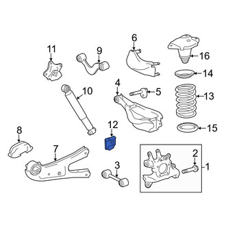 Toyota OE - Rear Left Lower Suspension Shock Absorber Bracket