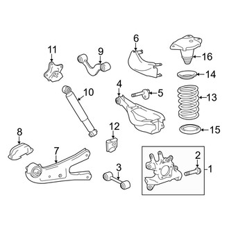 Toyota OE - Rear Suspension - Suspension Components (FWD 3.5L)