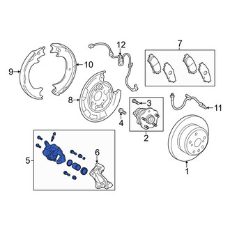 Toyota OE - Rear Right Disc Brake Caliper