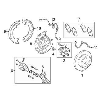 Toyota OE - Rear Suspension - Brake Components (AWD)