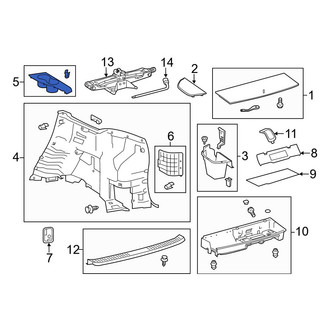 Toyota OE - Rear Left Interior Quarter Panel Cup Holder