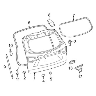 Toyota OE - Lift Gate - Gate & Hardware (With Stationary Glass)